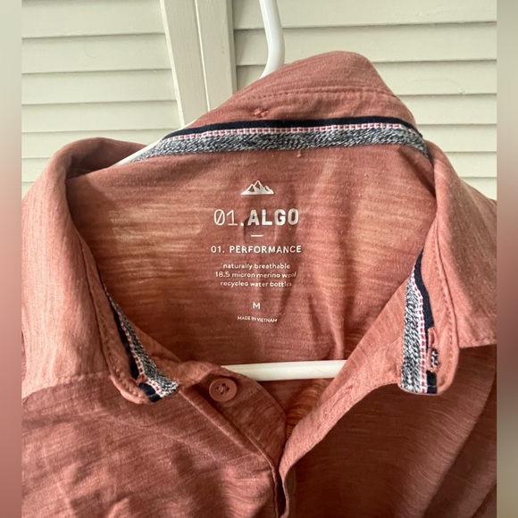 Algo Lightweight Performance Polo Shirt - Light Rust Color - Like New - Medium - Picture 3 of 6